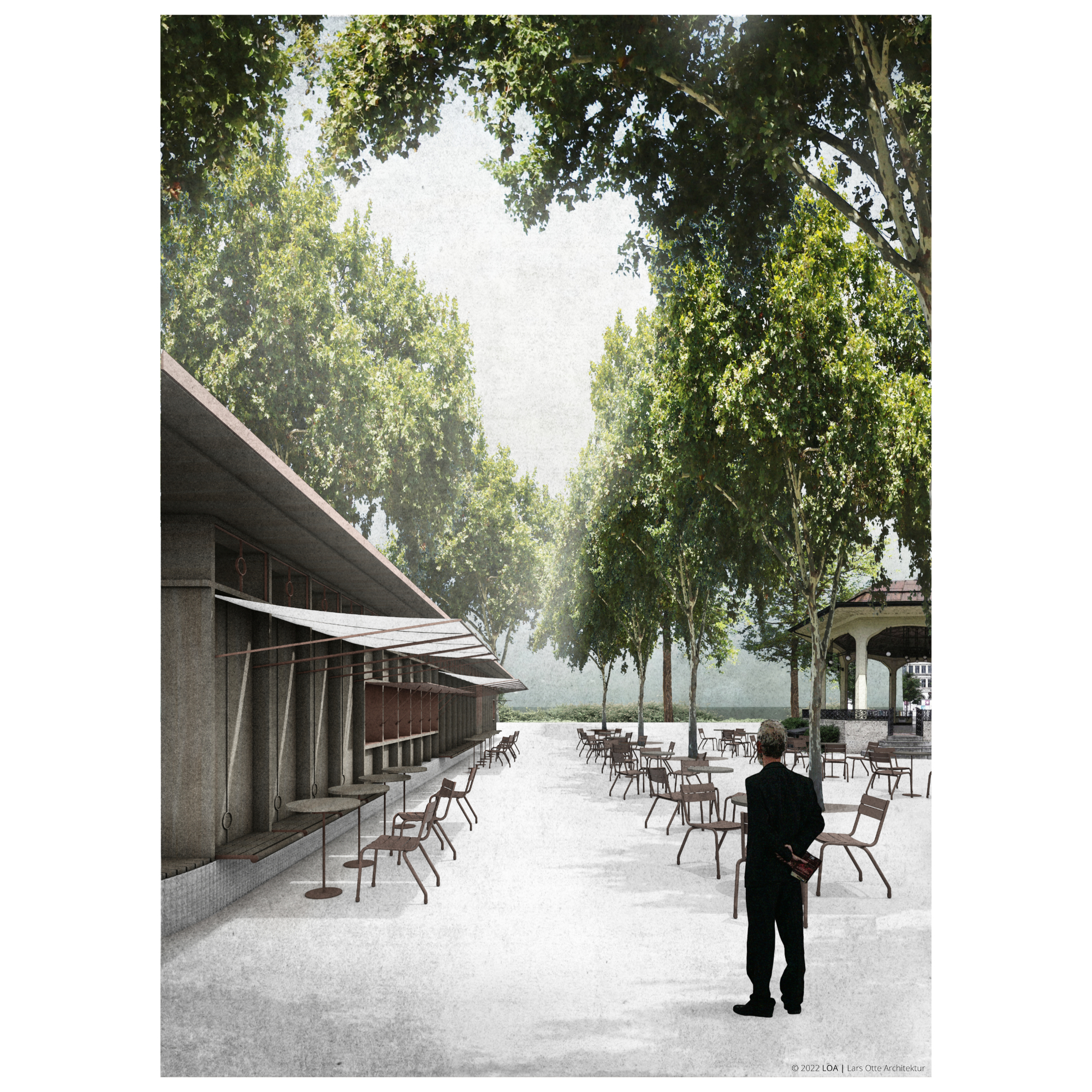 Kiosk Stadthausanlage Zürich, Architekturwettbewerb, LOA | Lars Otte Architektur