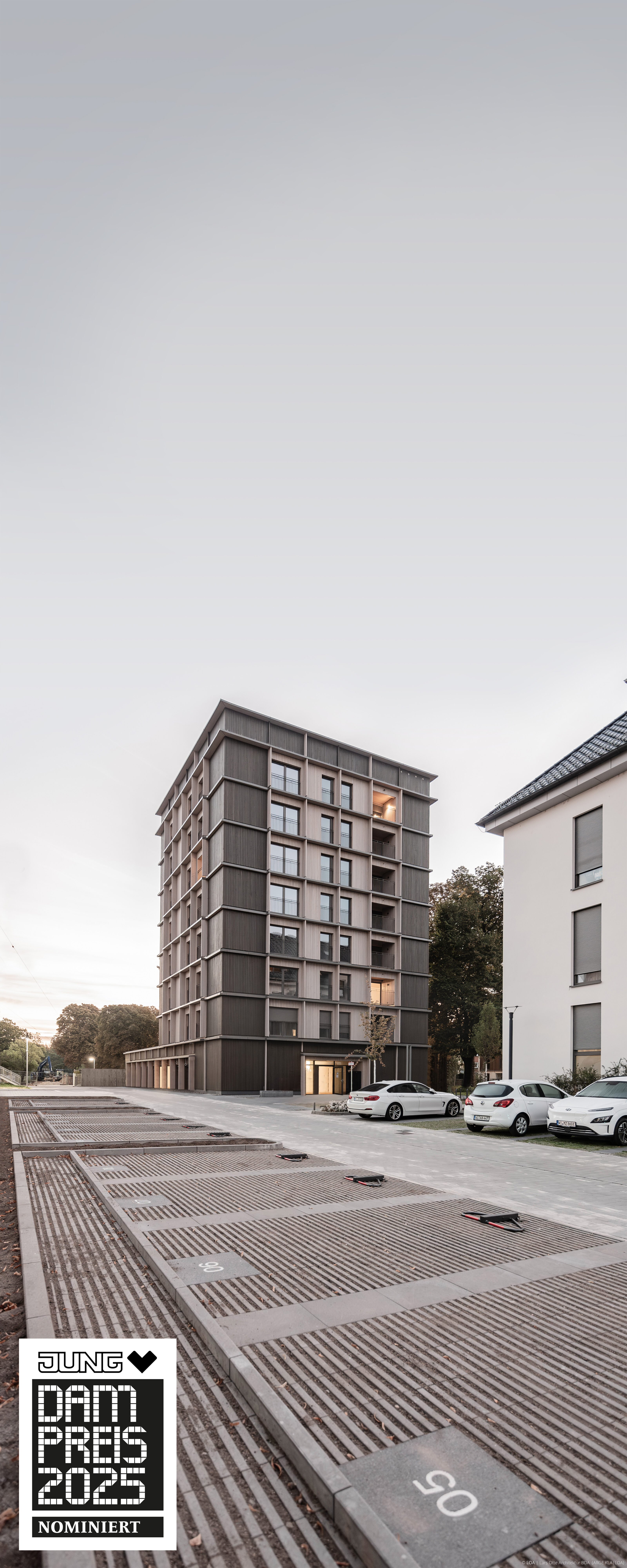 Wohnturm mit Kita Mainz Kastel LOA | Lars Otte Architektur